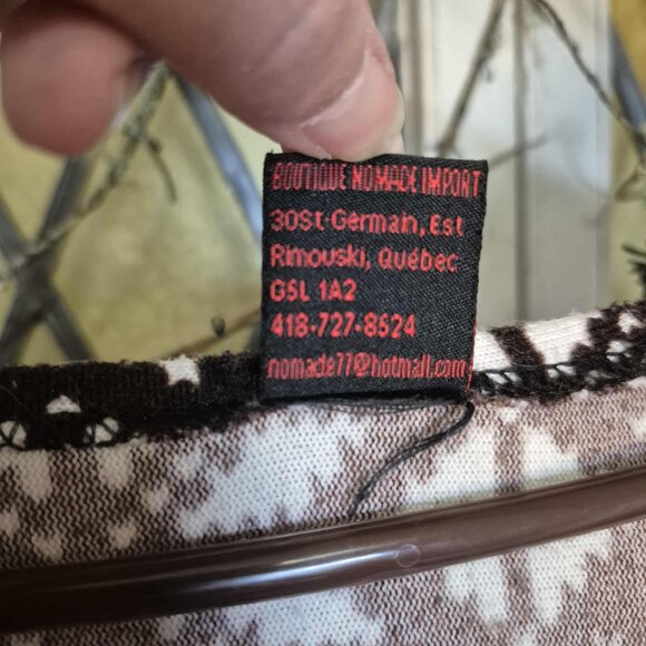 🍄 50% OFF - Scandinavian Floral Print Knit Midi Fitted Dress Cream Brown Orange - Picture 14 of 15